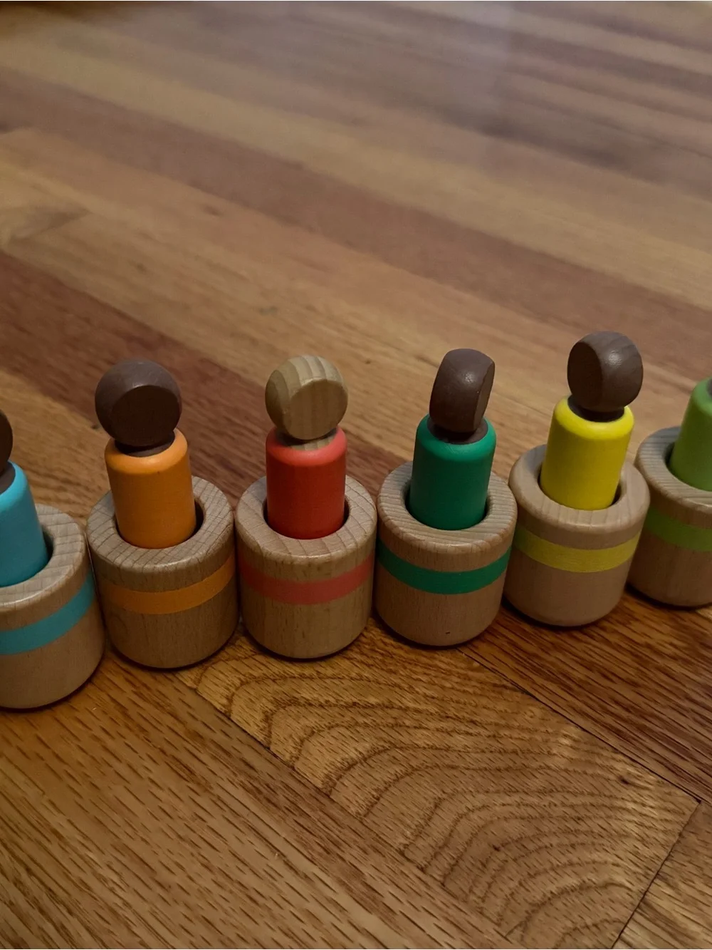 Lovevery Wooden Color Pop Peg Set - Multicolor Montessori Toy